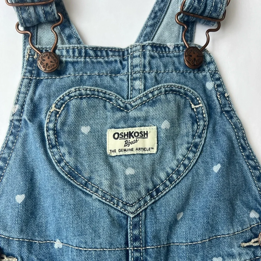 OshKosh Bgosh Heart Stamped Toddler Jean Overalls